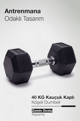 Çelik Ağırlık, Metal Tutma Yerlerine Sahip Tekli Dambıl-kdb 40 Kg Tekli