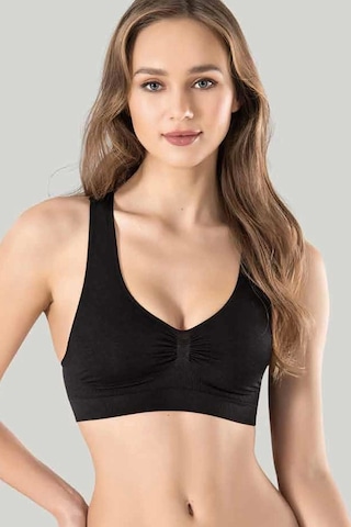 Miss Fit 1502 Yüzücü Büstiyer Siyah