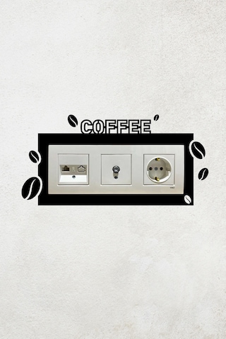 Coffee Kahve Tasarım 3lü Priz Çerçevesi İç Ölçü 22,75x8,4 Cm Üçlü Dekoratif Çerçeve - Kahve Kosesi