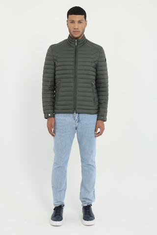 Dufy Erkek Slim Fit Kapüşonlu Haki Mont-25359