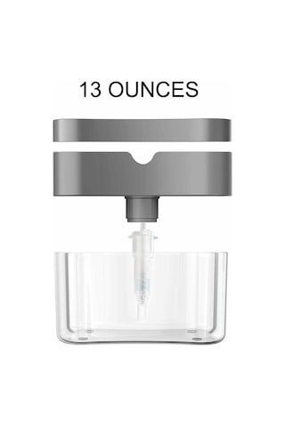 Youtek Mutfak Sabun Dispenseri Sponge Tutuculu, 2'li Tasarım, 385 Ml Kapasite, Gri Renk, Ev Ofis Kullanıma Uygun Diğer