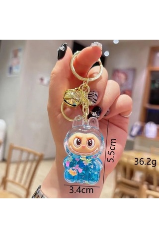 Novahub Sevimli Labubu Koyun Anahtarlık Kız Sırt Çantası Kolye Araba Koyu Gri L112lbb