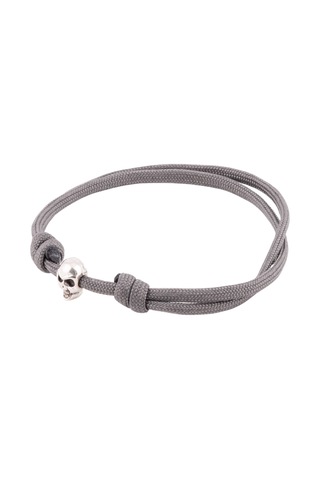 Unisex Minimal Tasarım Paracord Gri Bileklik Çok Renkli