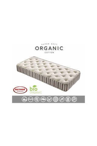 Uzunbebe 80X180 Heyner Bıobed Organic Cotton Lüx Ortopedik Yaylı Yatak