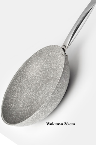 Urla Wok Tava Gri 28 Cm Gri