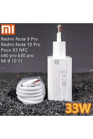 Mı Xiaomi Şarj Aleti 33 Watt Note 8/9/10 Hızlı Şarj Aleti