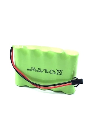 6v 2700mah Oyuncak Araba Bataryası Siyah Soketli+usb Şarj Cihazı