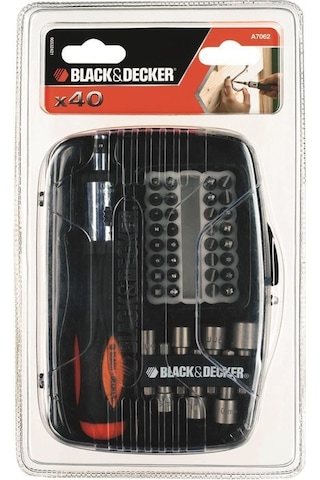 Black+Decker A7062 40 Parça Cırcırlı Vıdalama Uç Setı