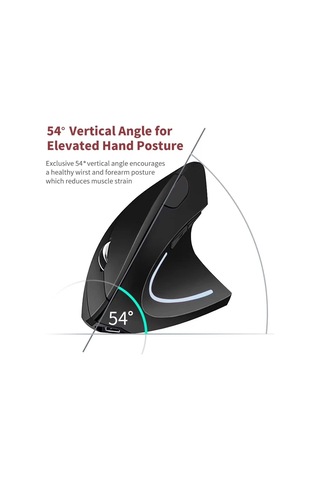 Ergonomik Fare, Dikey Kablosuz Bilgisayar Faresi 2.4g - Perfet