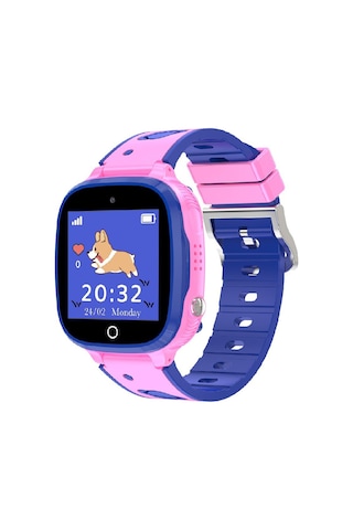Leezsing 1.44" Kareli Renkli Ekranlı Çocuk Akıllı Saat (İthalatçı Garantili)
