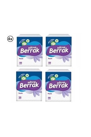 Berrak Kare Peçete 100'lü X 4 Adet