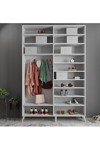 Viva Sürgülü Yüklük Modülü Portmanto Vestiyer Ayakkabılık B 140cm