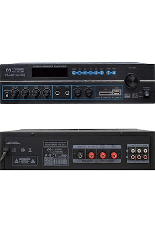 Magıcvoıce Mv-530 120 Watt Usb/sd/uk Bluetooh 3 Mik Girişli 2 Bölgeli Hat Trafolu Anfi