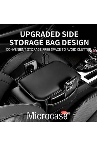 Microcase Araç Merkezi Konsol Kapağı Deri Araç Kol Dayama Yastığı Depolama Cepli - Al4669