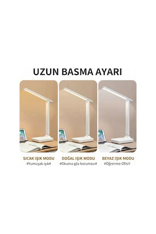 Katlanabilir Dokunmatik Kontrollü Göz Dostu Akıllı Led Masa Lambası Renkli