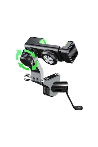 Motosiklet Küresel Pusula Telefon Tutucu, Işıksız Dikiz Aynası Yeşil Yeşil