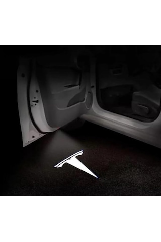 Ayrex E-garaj Tesla Model Y İle Uyumlu Araç Kapısı Hd Led Projektör Işığı Logo - Yüksek Çözünürlük