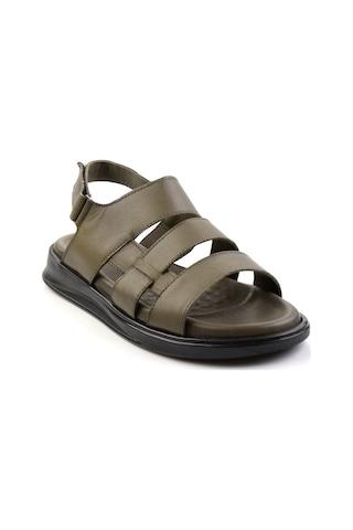 Bambi Haki Leather Erkek Sandalet E05433501043 Haki