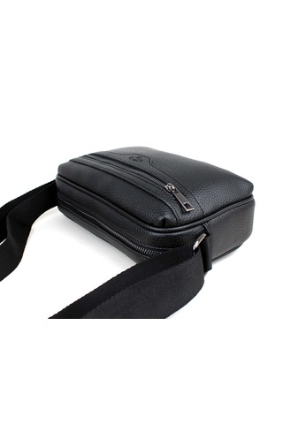 Erkek Siyah Ayarlanabilir Omuz Askılı Çapraz Omuz Çantası Siyah