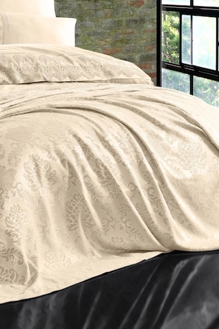 Nazik 7 Parça Pikeli Nevresim Takımı Gelin Seti Valeria Bej Diğer