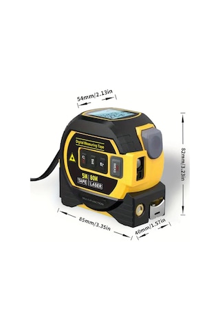 Elmpaly Mıgprc 5m Mezura Ve 80m Lazerli Yuksek Hassasiyetli Uzaklik Olcer Pil İle Calisan Su Gecirmez Degil