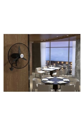 Hims Hef-d650 190w 26 Inç Siyah Sanayi Tipi Duvar Vantilatörü
