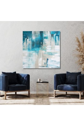 Soyut El Yapımı Yağlı Boya Tablo 95x95cm