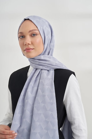 Armanda Cotton Monogram Geometrik Desen Şal 3120 Gri