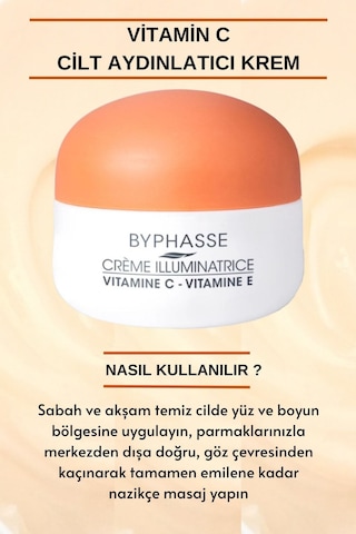 Byphasse Vitamin-C Skin Booster Aydınlatıcı Cilt Bakım Kremi 50 ML