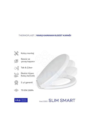 Slim Smart Oval Form C Model Yavaş Kapanan Klozet Kapağı Üstten S