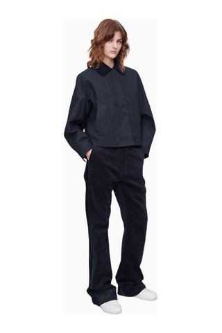 A.p.c Becca Jacket Su Itici Kısa Kesim Kadın Ceket Koyu Lacivert