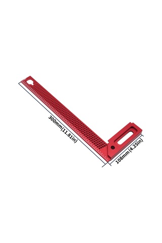 Youmex Ahşapçı Çizim Çizgisi 300mm Alüminyum Açı Çubugu 45/90 Derece Kesim Kılavuzu Doğru Lign Çizici Ölçüm Aleti