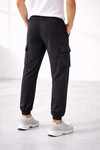 Valensdesign Erkek Jogger Eşofman Altı Regular Fit , Kargo Cepli, Lastikli Paça, Günlük Spor Pantolon - Füme