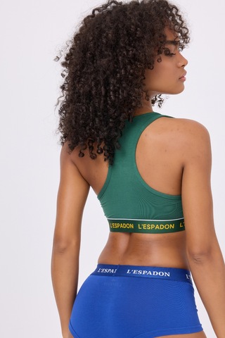 Racer Crop Top Racer Back Crop Top-3287 Yeşil