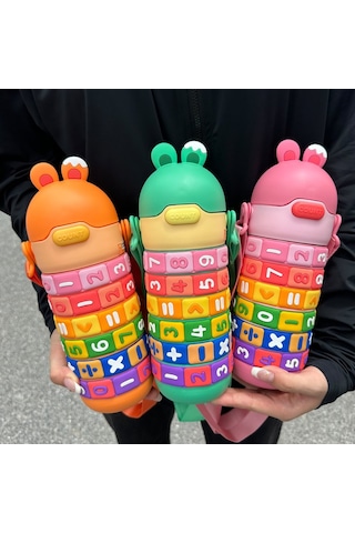 Maskot 430ml Karikatür 316 Paslanmaz Çelik Termos Yurt Dışından Çok Renkli
