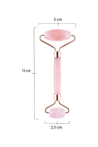 Pembe Kuvars Face Roller Doğal Taş Yüz Masaj Aleti