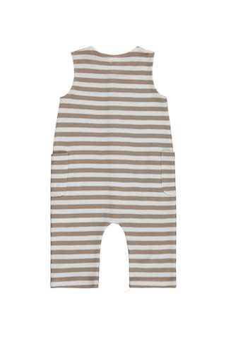 Civil Baby Çizgili 6-18 Ay Tulum Kahverengi