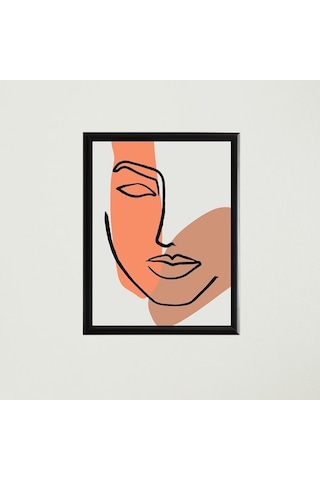 Kadın Silüet Çizim Çerçeveli Poster Tablo T1336
