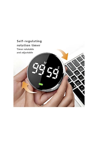 2pcs Manyetik Kronometre Led Dijital Ekran Zamanlayıcı Mutfak