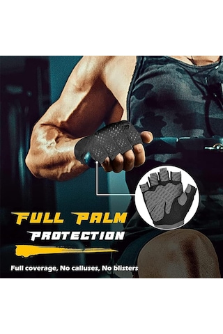 Bolivia's Halter Eldiveni, Workout Gloves, Premium Kalite Malzeme, Ter Emici Ve Nefes Alabilir, Avuç İçi Dolgulu, Erkek Ve Kadınlar İçin Uygun, Ağırlık Çalışma Ve Fitness İçin İdeal Açık Mavi