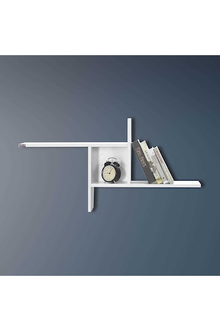 Dekoratif Duvar Rafı - Mat Lake Beyaz 100x50x18 Cm Gxyxd