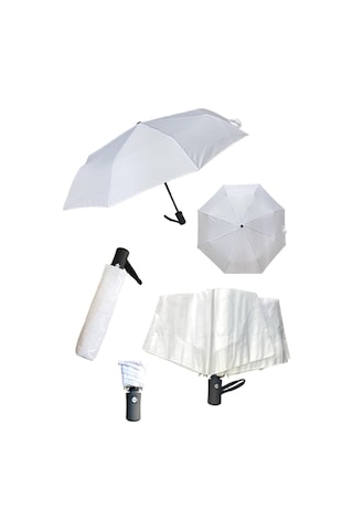 Zeus&co  Unisex Otomatik Hac Şemsiyesi - Beyaz