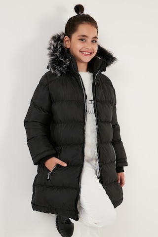 Lela Içi Peluş Astarlı Çıkarılabilir Kapüşonlu Suya Dayanıklı Kız Çocuk Mont 5761910 Siyah