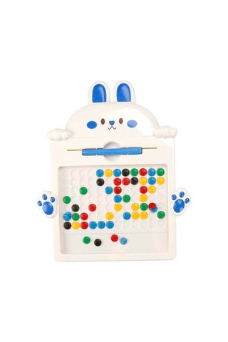 Sevimli Tavşan Manyetik Çizim Tahtası 50 Boncuklu Manyetik Kalemli Çocuk Eğitim Oyuncağı
