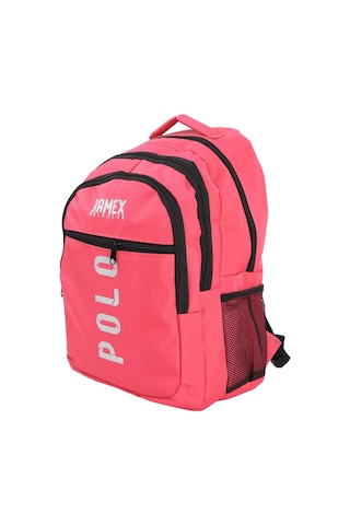 Polo Yazılı Pembe Sırt Çantası, Okul Çantası, Okul Sırt Çantası