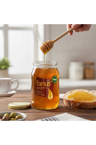 Fanus Organik Süzme Çiçek Balı 460 G