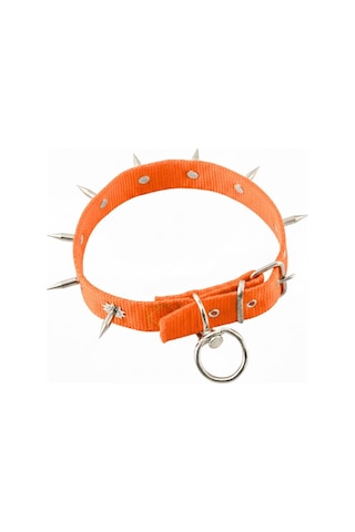 Savex Pet Dokuma Çivili Köpek Boyun Tasması - 4 x 70 Cm - Turuncu