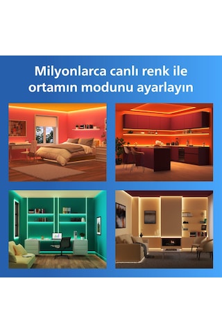 Philips Smart Lighting Rgbıc Led Şerit 10 M Type-c - Google Home, Alexa, Homekit Ve Matter Uyumlu Çok Renkli