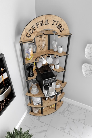 Ristretto Dekoratif Köşe Coffee Tıme Kahve Köşesi Safir Meşe Kahverengi