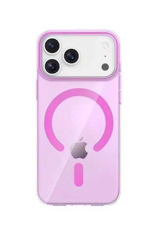 Joko Apple iPhone Uyumlu 17 Pro Max Pc Blank Magsafe Kapak - Pembe